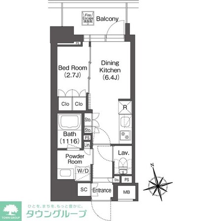 ミリアレジデンス浅草駒形の物件間取画像